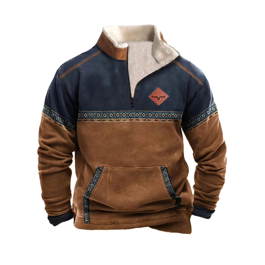 Heren Trui Warme Wol Comfortabel met Halve Rits - Mode Vibes