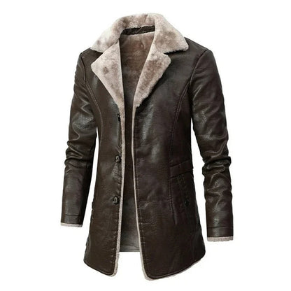 Heren Winterjas PU-Leer Warm Isolerend Elegant - Mode Vibes