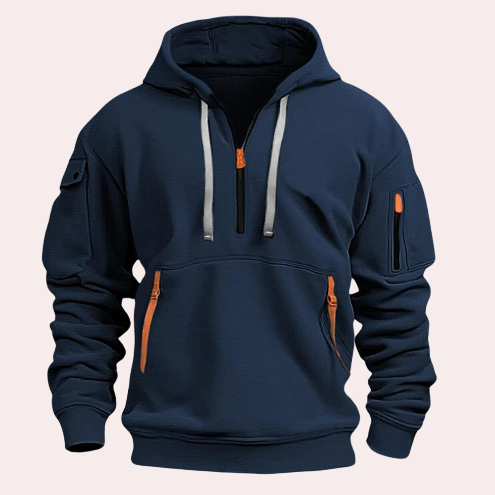 Willem Zwarte Heren Hoodie | Hoogwaardige Wolmix, Casual Winterstijl 3