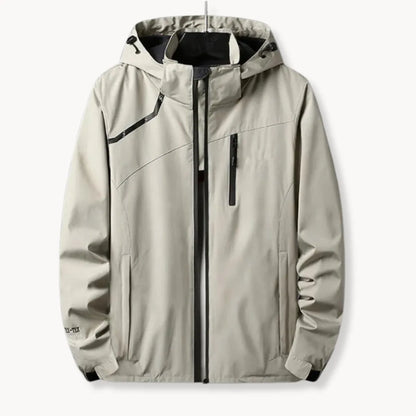 Waterdichte Windbreaker Jas met Capuchon en Borstzak - Mode Vibes
