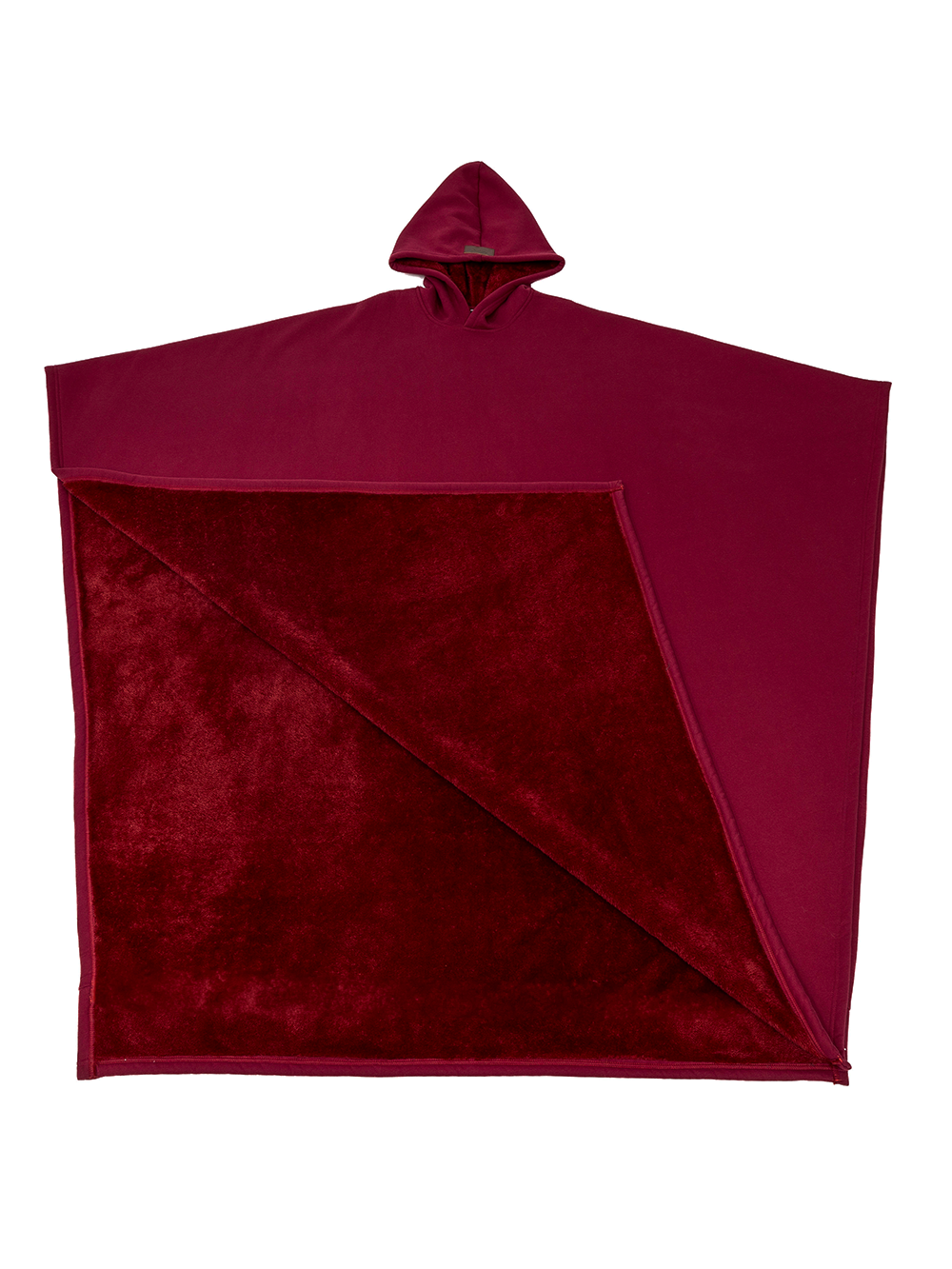 Fleece Poncho met Capuchon Luxe Warm en Zacht