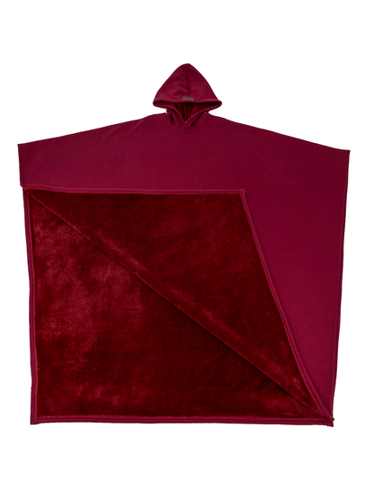 Fleece Poncho met Capuchon Luxe Warm en Zacht
