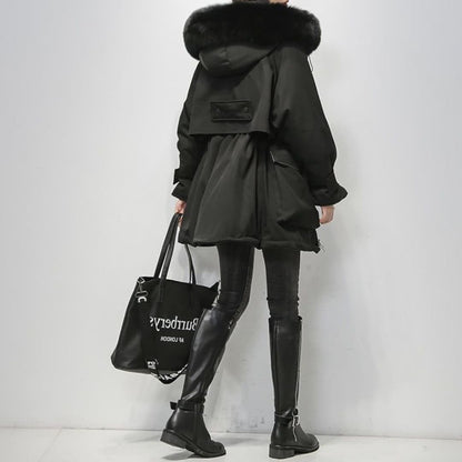 Warme Winterparka met Bontkraag – Dames Pufferjas voor de Winter