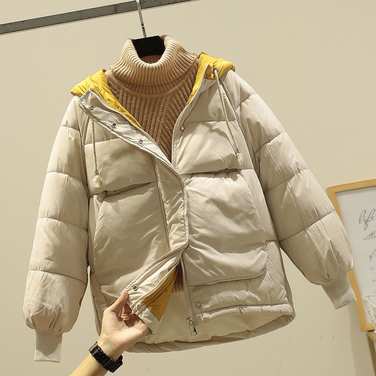 Dames Winterjas met Capuchon en Waterdichte Zakken - Mode Vibes