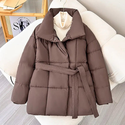 Winterjas Dames | Hoge Kraag & Verstelbare Taille