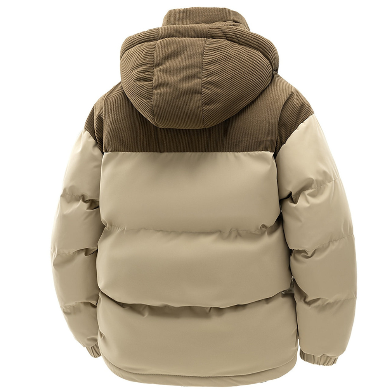 Winterjas Heren | Gewatteerde Jas met Capuchon | Warm & Winddicht