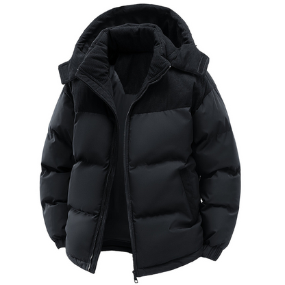 Warme Winterjas Heren met Capuchon Winddicht en Gewatteerd - Mode Vibes