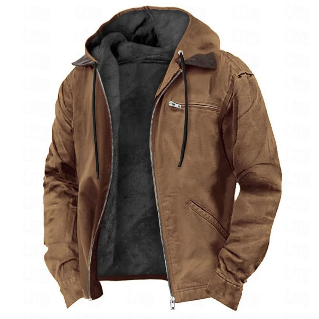 Heren Winterjas met Capuchon en Opbergruimte - Mode Vibes
