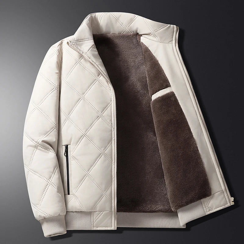 Warme Heren Pufferjas met Ruitmotief en Extra Isolatie - Mode Vibes
