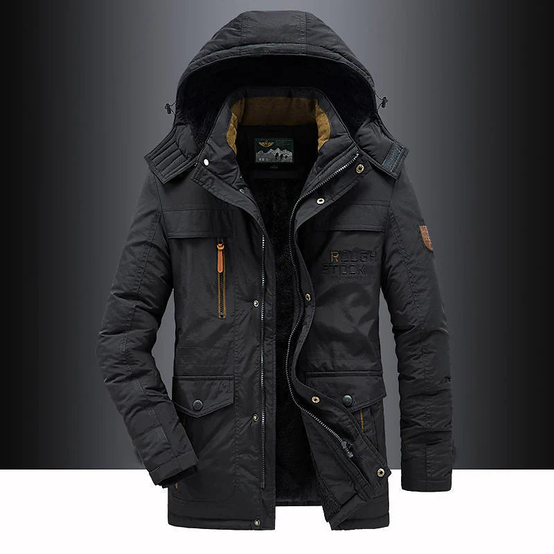 Warme Heren Winterjas met Capuchon en Opbergruimte - Mode Vibes