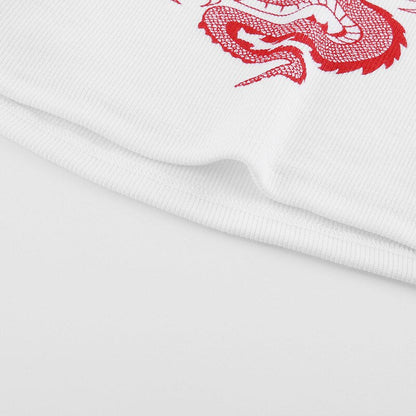 Retro Draken T-shirt Vrouw Croptop
