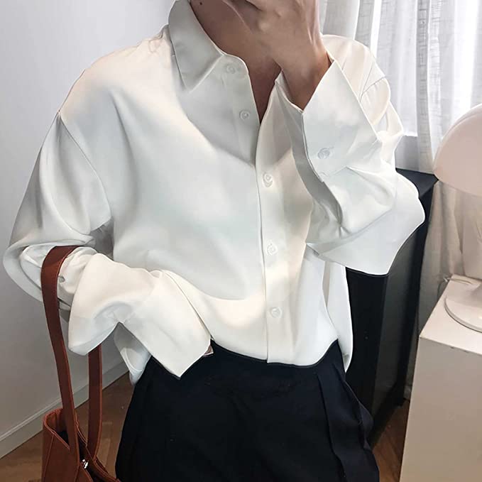 Dames Blouse van Satijn Elegant en Stijlvol