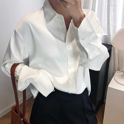 Dames Blouse van Satijn Elegant en Stijlvol