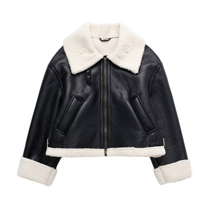 Wolff Dames Jas | Omkeerbaar Leren Ontwerp met Imitatiebont, Herfst/Winter 3