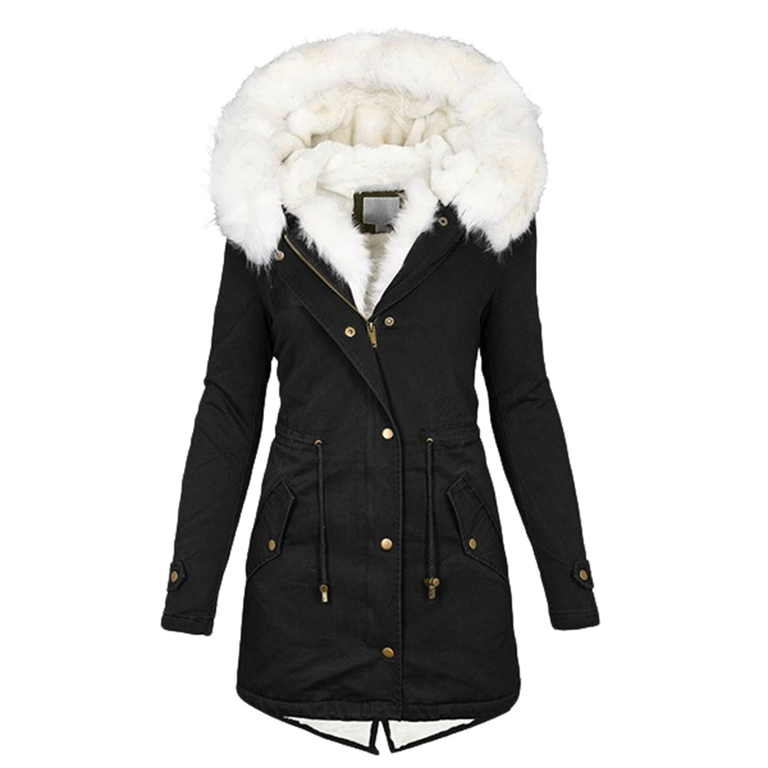 Dames Winterjas Lange Warme Fleece Jas Winddicht - Mode Vibes