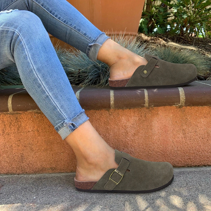 Orthopedische Dames Sandalen – Suède, Verstelbaar & Comfortzool
