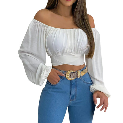 Schattige Off-Shoulder Crop Top