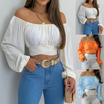 Schattige Off-Shoulder Crop Top