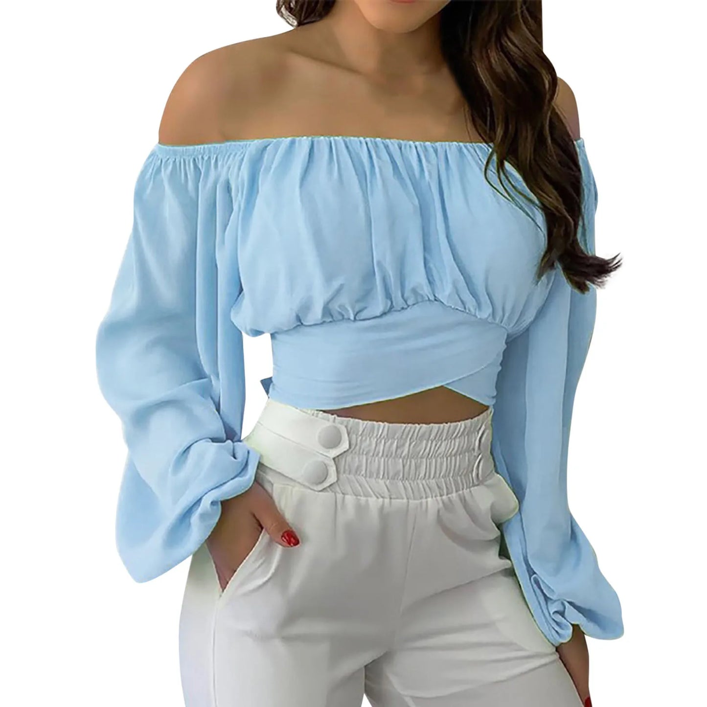 Schattige Off-Shoulder Crop Top