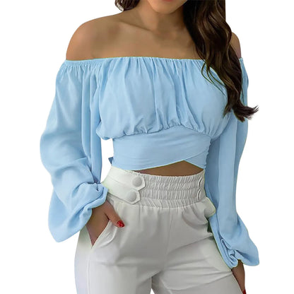 Schattige Off-Shoulder Crop Top