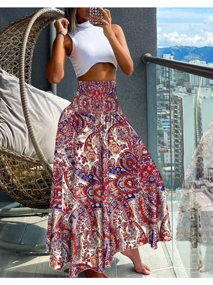 La Bella Vita Vrouwelijke Bohemian Bloemenprint Rok