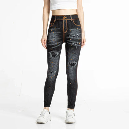 Hoge Taille Legging met Stretch en Comfortabele Pasvorm
