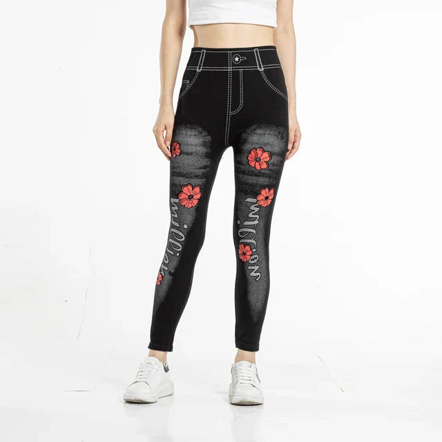 Hoge Taille Legging met Stretch en Comfortabele Pasvorm