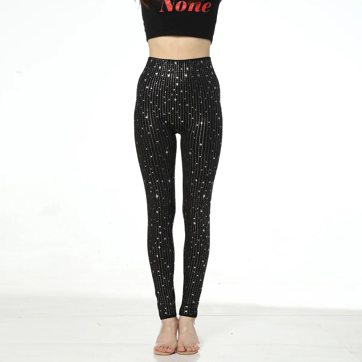 Hoge Taille Legging met Stretch en Comfortabele Pasvorm