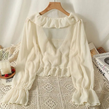 Belle Époque Chiffon Zomer Shirt