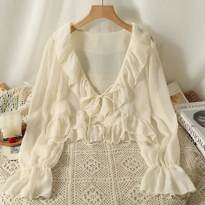 Belle Époque Chiffon Zomer Shirt