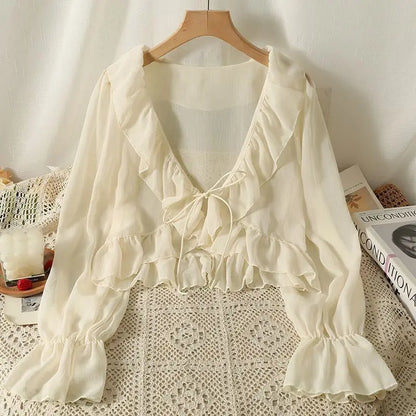Belle Époque Chiffon Zomer Shirt