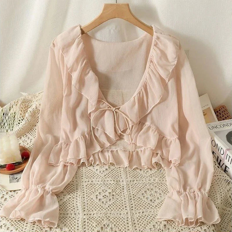 Belle Époque Chiffon Zomer Shirt