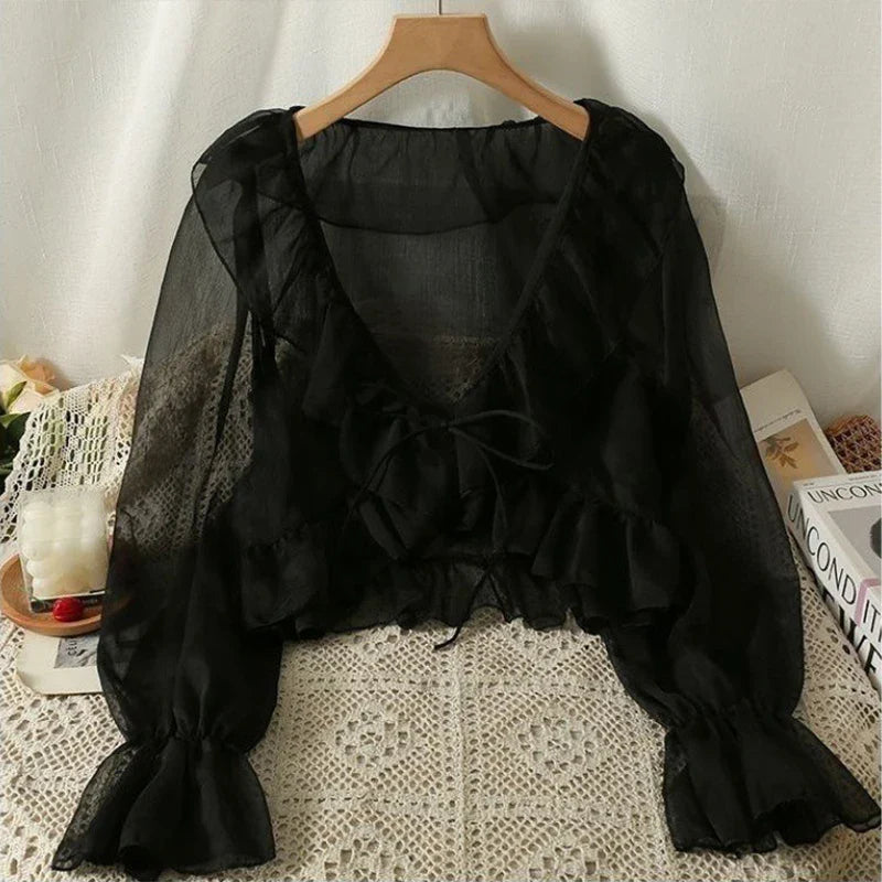 Belle Époque Chiffon Zomer Shirt