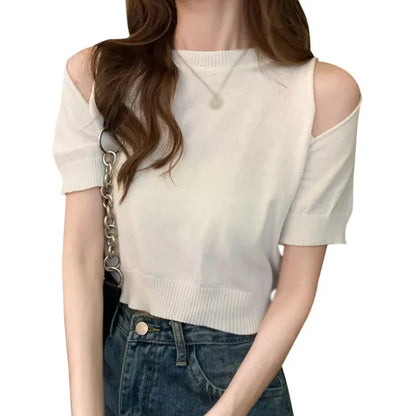 Casual Off-Shoulder Zomerblouse voor Vrouwen