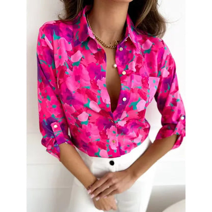 LunaChic Verfijnde Bloemenblouse
