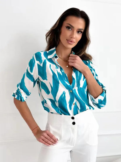 LunaChic Verfijnde Bloemenblouse