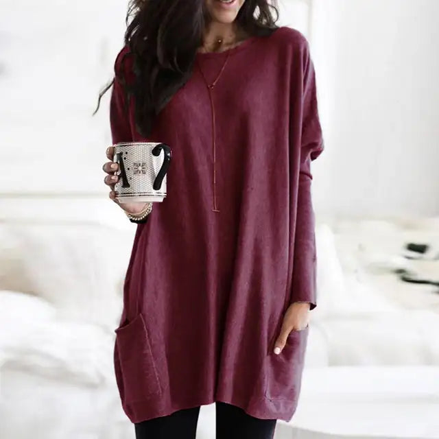 Dames Tuniek Lange Mouwen Casual Stijl Celina
