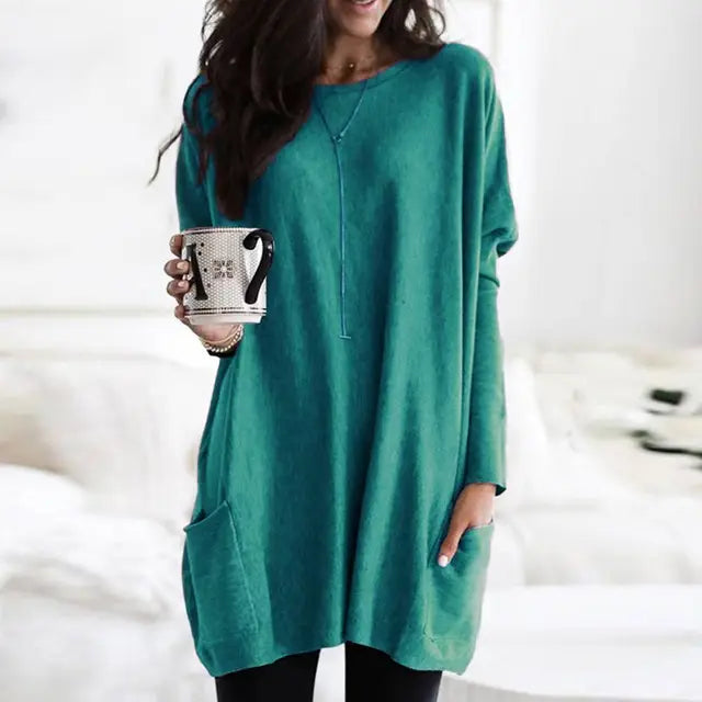 Dames Tuniek Lange Mouwen Casual Stijl Celina