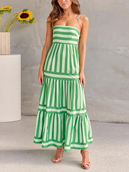 Sexy Gestreepte Jurk voor Vrouw Alexandra Stijl - Mode Vibes