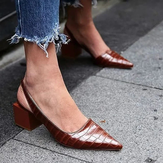 Orthopedische Pumps met Croco-Design Comfortabel en Elegant - Mode Vibes
