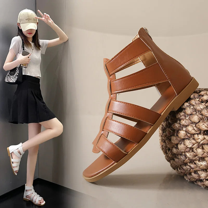 Glamourous Zomersandalen Witte Gladiator Sandalen