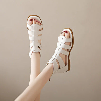 Glamourous Zomersandalen Witte Gladiator Sandalen