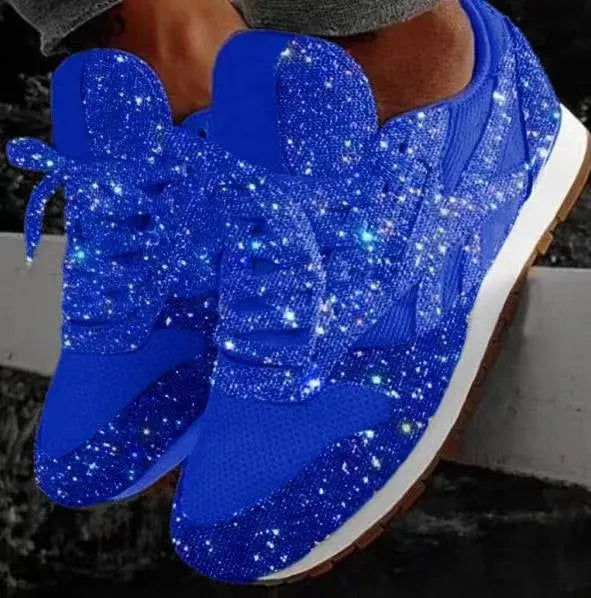 Dames Glitterschoenen met Pailletten Glimmer Zwart