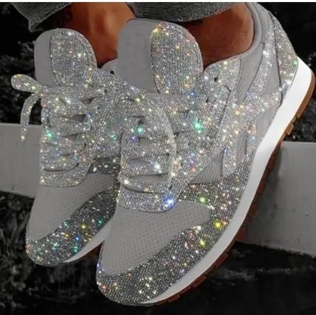Dames Glitterschoenen met Pailletten Glimmer Zwart - Mode Vibes