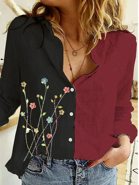 VELANORA Bloemen Blouse | Florale Elegantie