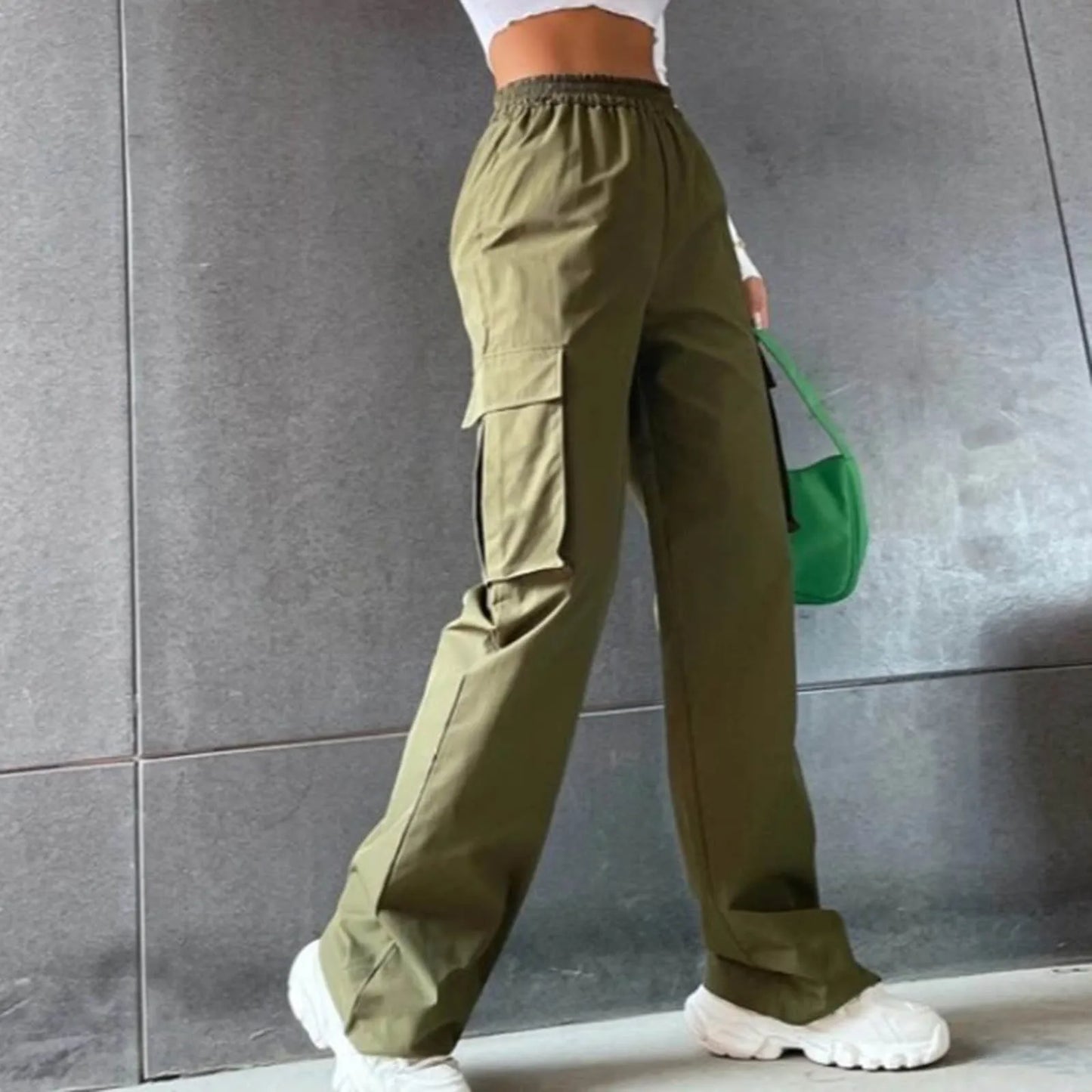 UrbanChic Mode Cargo Broek met Wijde Pijpen