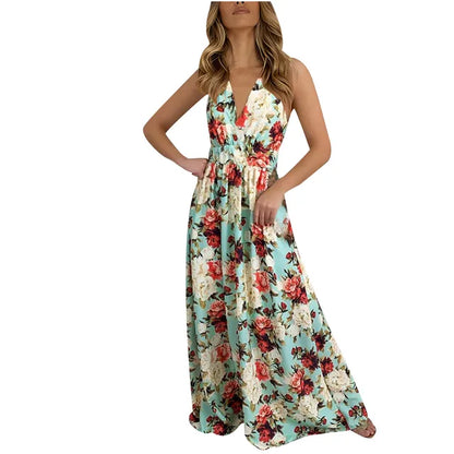 Stijlvolle Zomer Bloemenprint Maxi Jurk van Blomster