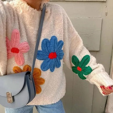 Vrouwelijke Siertrui Bloemenprint Mooi Model