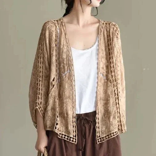 Katoenen Vest Kort Met Uitsnijdingen Zomerjurk Stijl - Mode Vibes