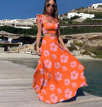 Zomerse Boho Set Met Twee Delen Elegante Print - Mode Vibes